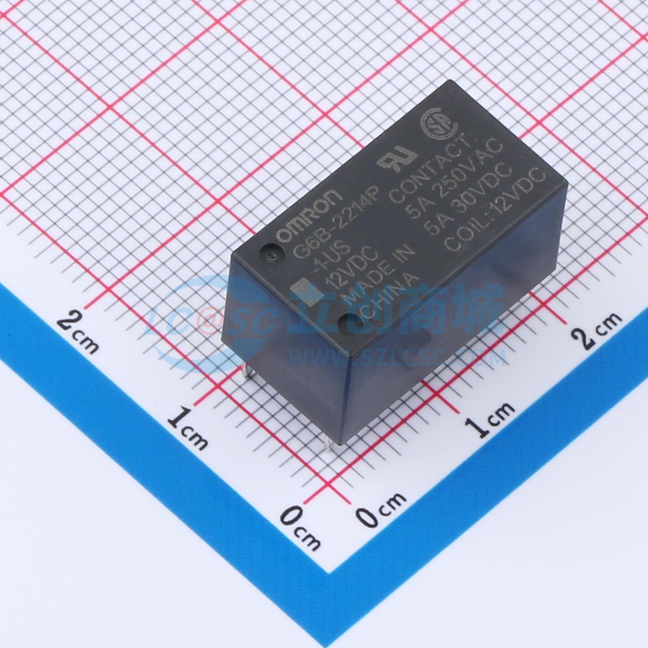 Rơ-le công suất G6B-2214P-1-US DC12 OMRON 12V DIP,19.9x10.9mm - Techcore Việt Nam