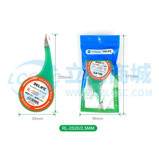 Dây Hút Thiếc RL-2520 RELIFE Chuyên Dùng Sửa Chữa Điện Tử - Techcore Việt Nam