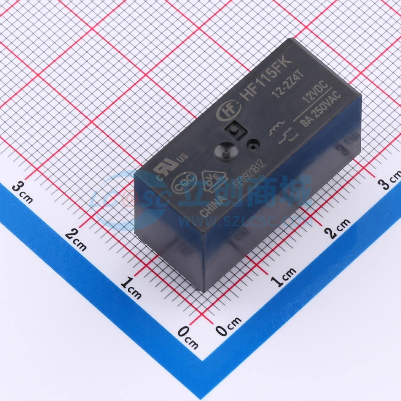 Rơ-le điện tử HF115FK/12-2Z4T HF 12V DIP,12.7x29mm - Techcore Việt Nam
