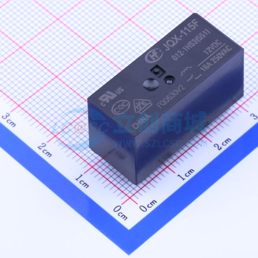 Rơ-le công suất JQX-115F/012-1HS3 HF 12V DIP,12.7x29mm - Techcore Việt Nam