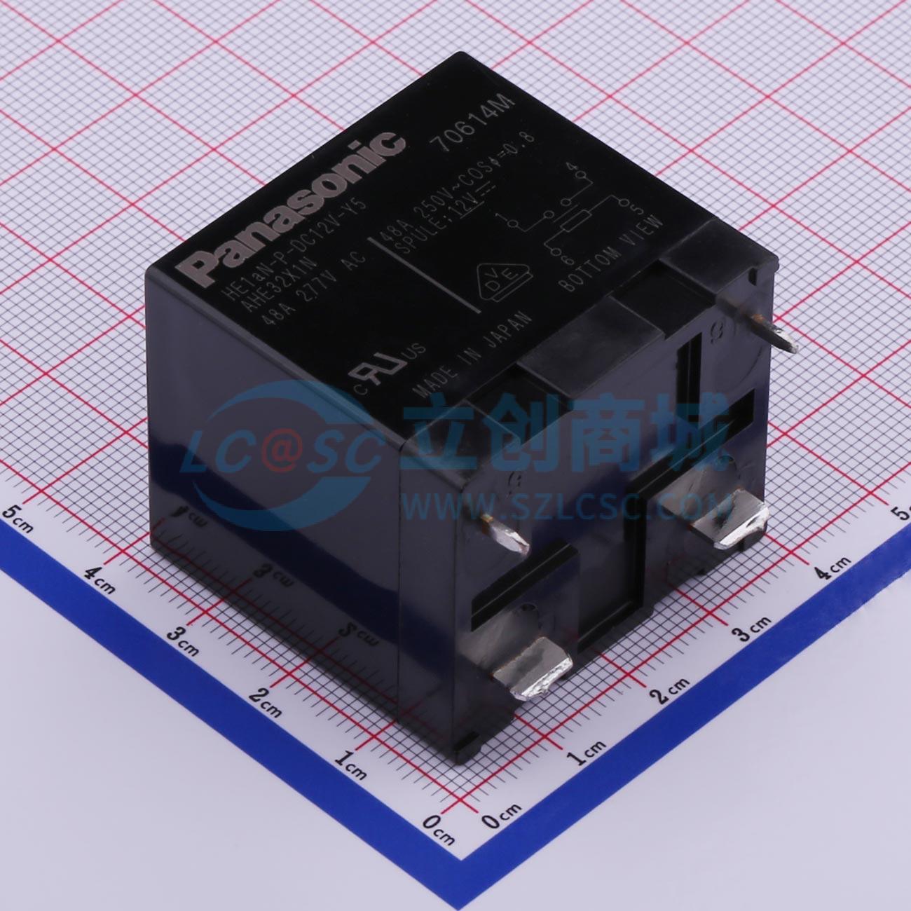 Rơ-le điện tử HE1AN-P-DC12V-Y5 PANASONIC 12V THT,38x33mm - Techcore Việt Nam