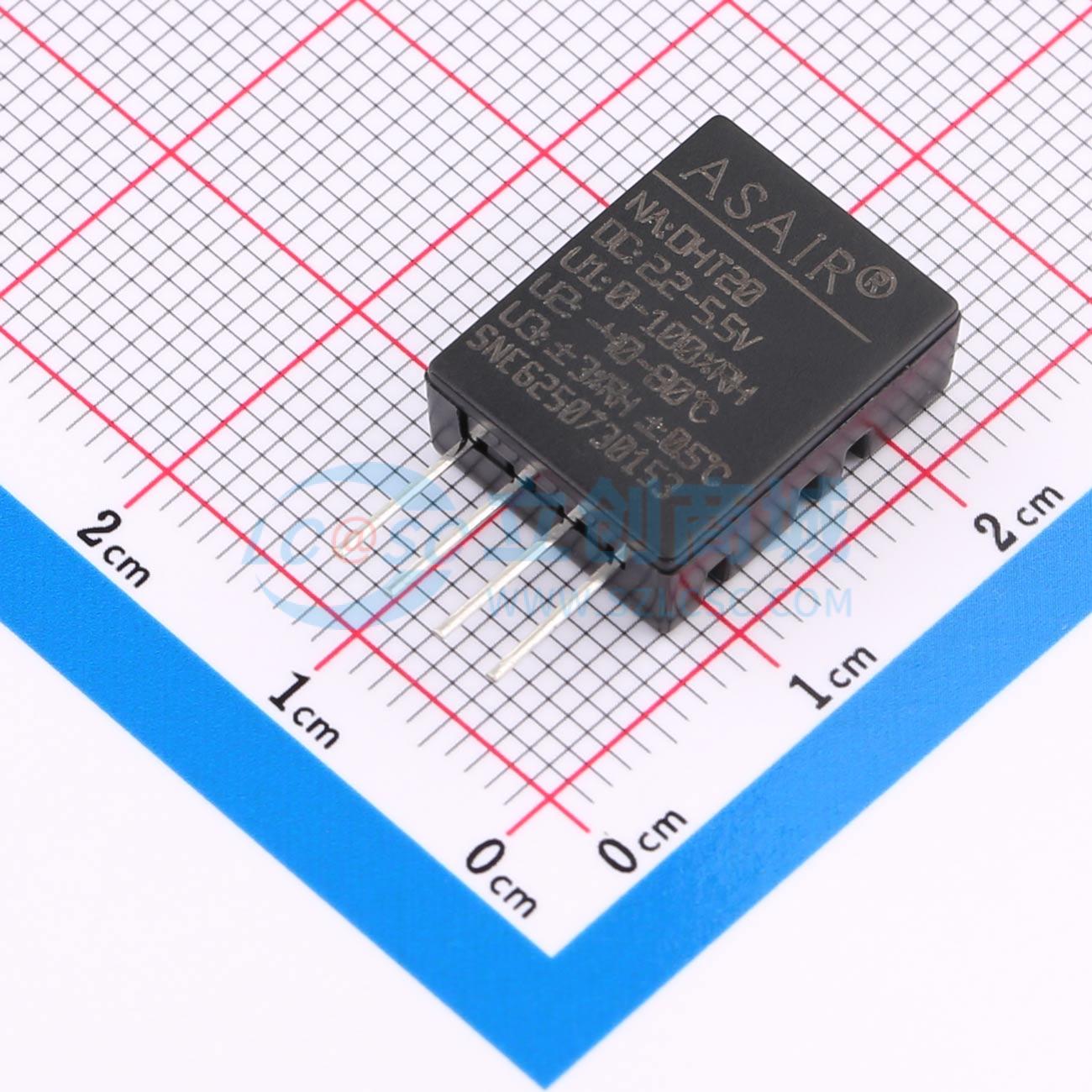 Cảm biến nhiệt độ và độ ẩm DHT20 Aosong SIP-4 -40°C~+80°C 2.2V~5.5V - Techcore Việt Nam