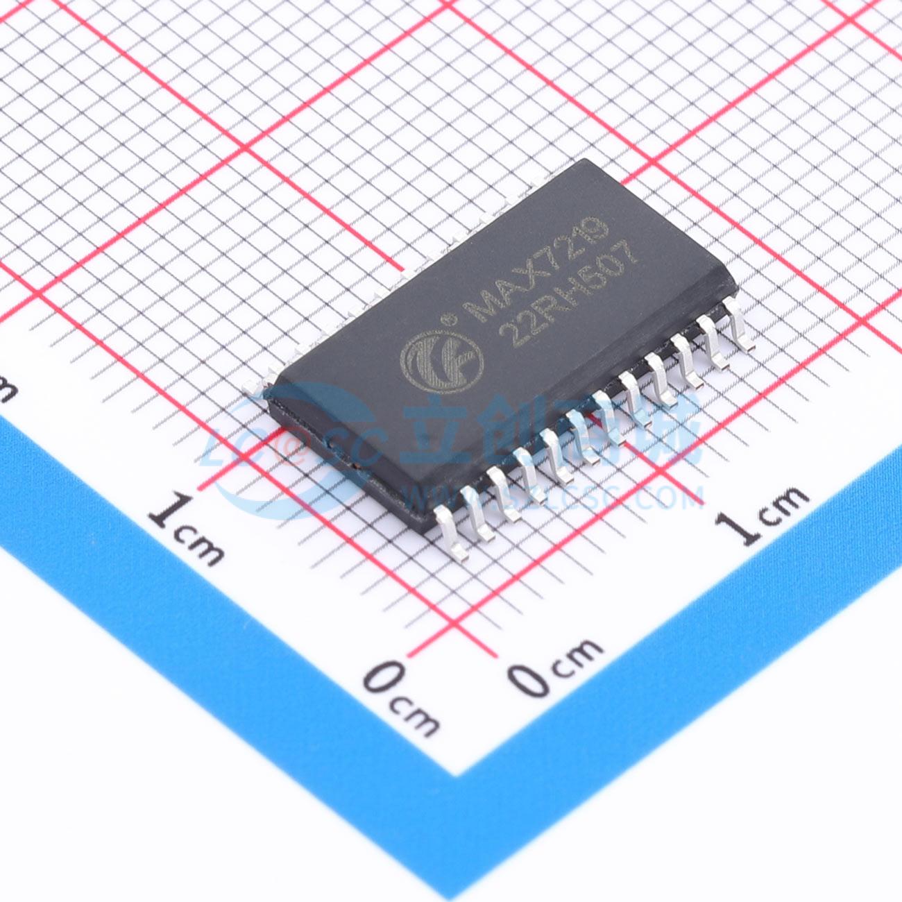 IC điều khiển LED 7 đoạn MAX7219WS24ARAE GR SOP-24-300mil 1V - Techcore Việt Nam