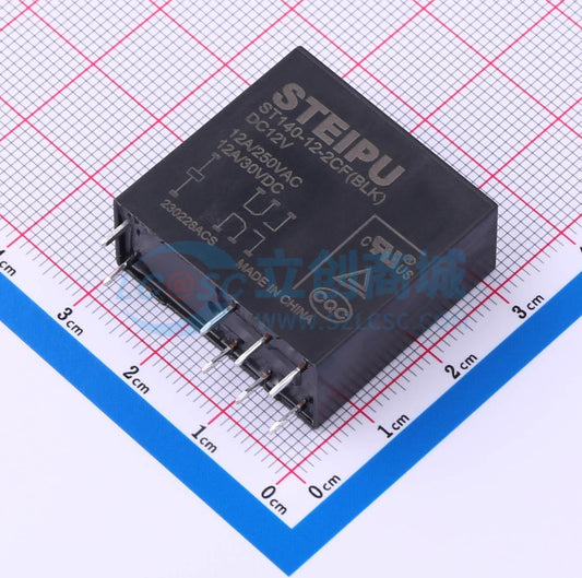 Rơ-le công suất ST140-12-2CF(BLK)/DC12V STEIPU 12V THT,29x12.7mm - Techcore Việt Nam