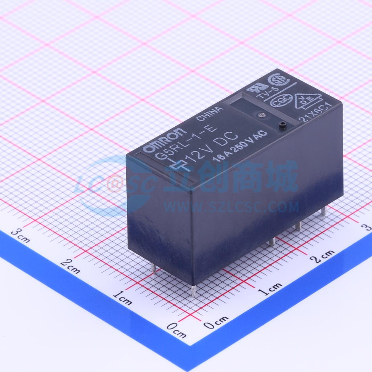 Rơ-le điện tử G5RL-1-E DC12 OMRON DIP,28.8x12.5mm - Techcore Việt Nam