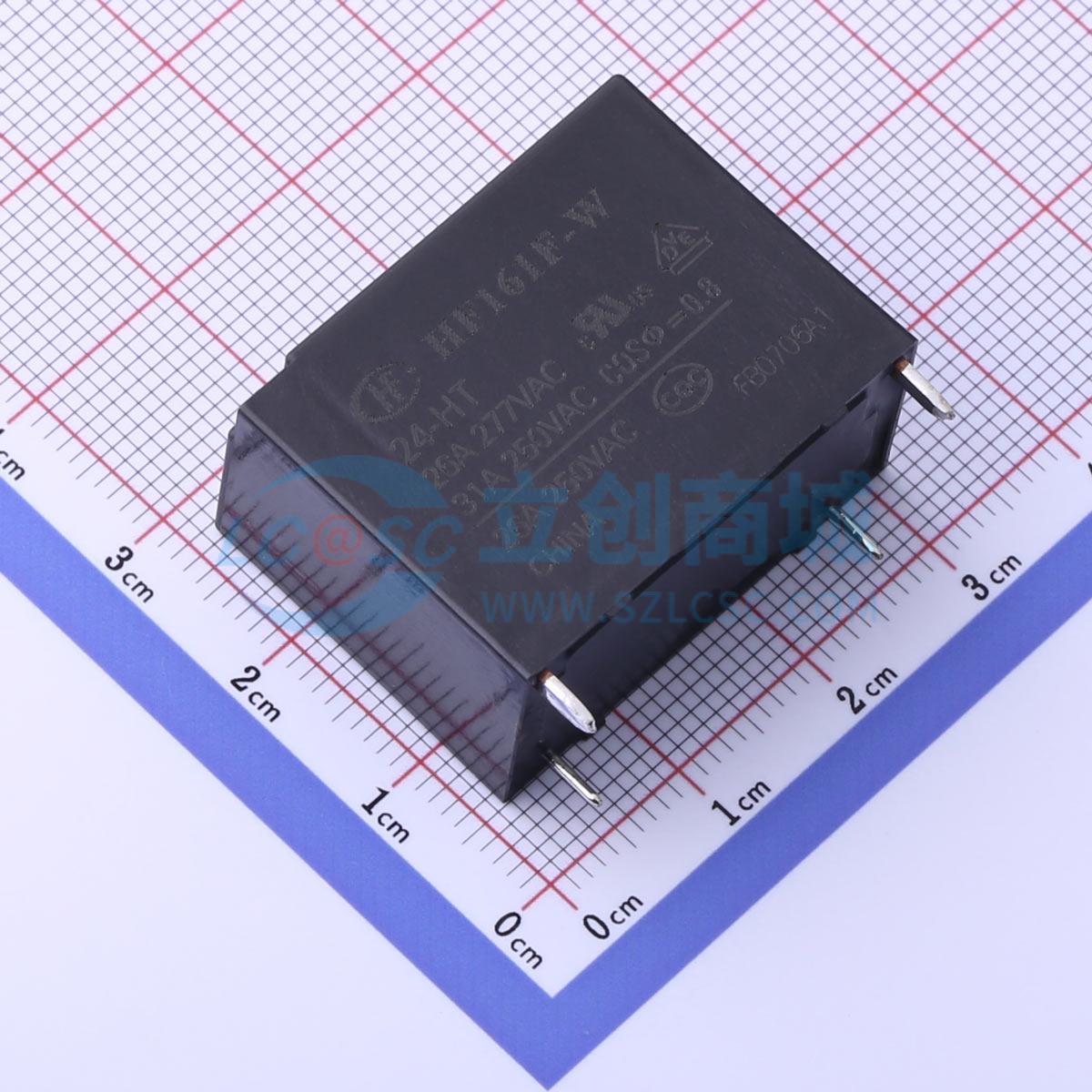 Rơ-le điện tử HF161F-W/24-HT HF 24V THT,30.4x15.9mm - Techcore Việt Nam