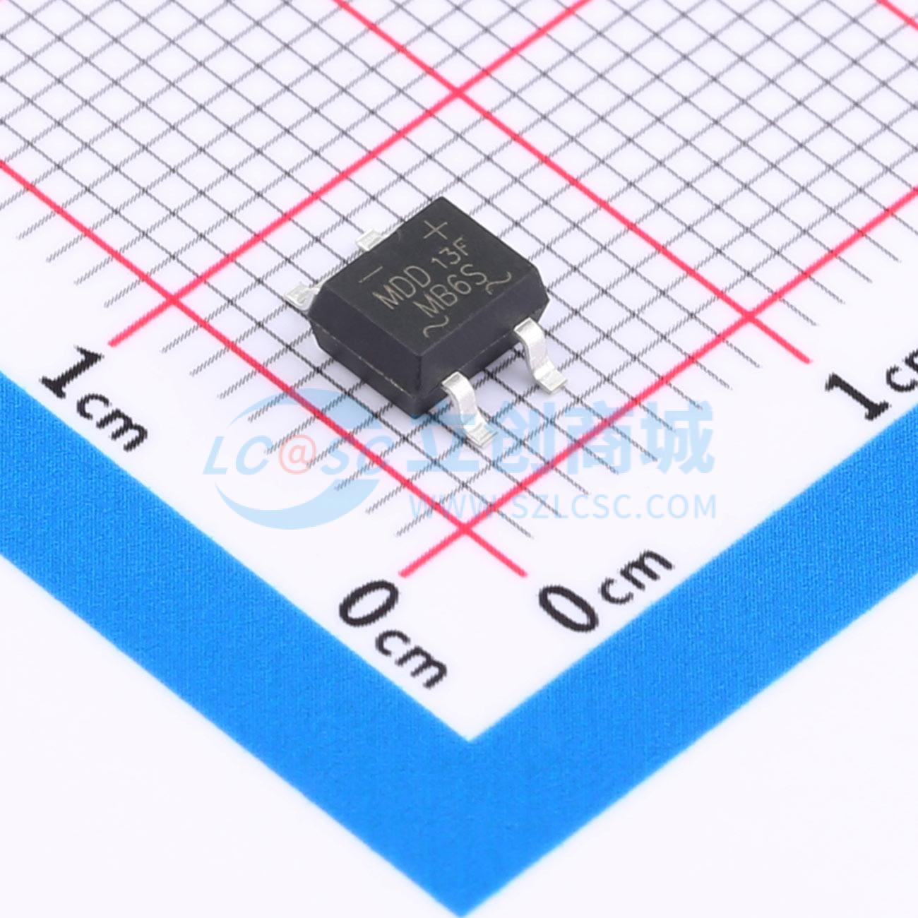 Cầu chỉnh lưu MB6S-50MIL MDD 1.1V@400mA - Techcore Việt Nam