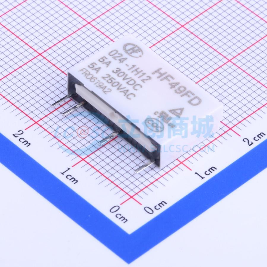 Rơ-le công suất HF49FD/024-1H12 HF 24V SIP,20x5mm - Techcore Việt Nam