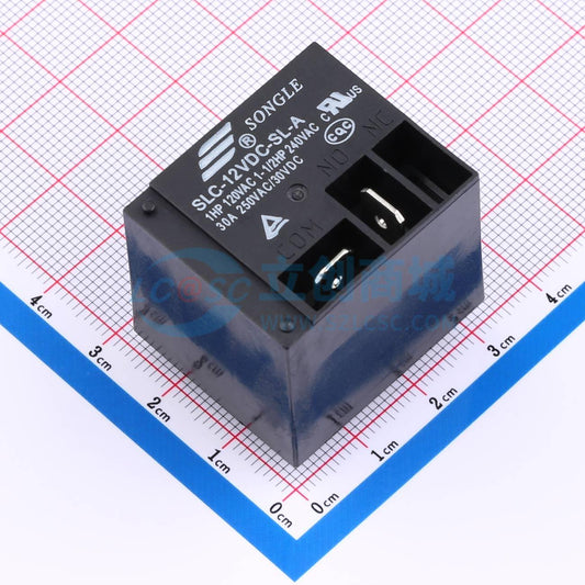 Rơ-le điện tử SLC-12VDC-SL-A Màu đen SONGLE 12V THT,32.2x27.6mm - Techcore Việt Nam