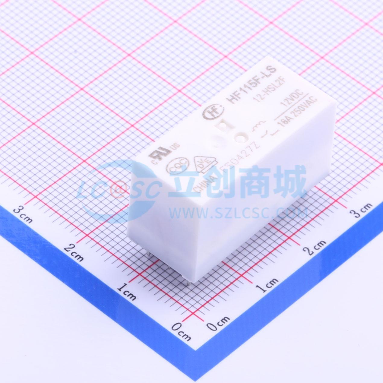 Rơ-le chốt từ HF115F-LS-12-HSL2F HF 12V THT,29x12.7mm - Techcore Việt Nam