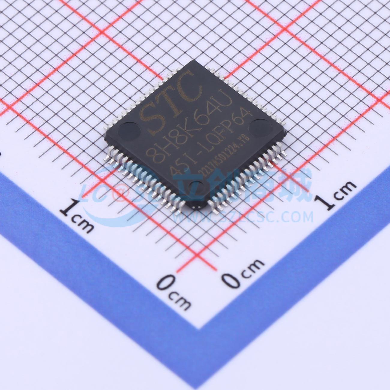 Vi điều khiển MCU STC8H8K64U-45I-LQFP64 LQFP-64(10x10) - Techcore Việt Nam