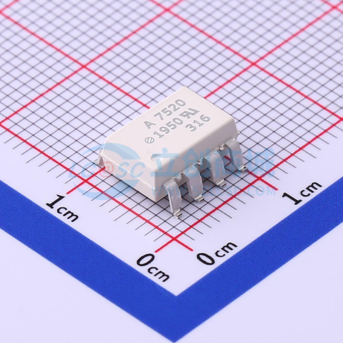 Optocoupler logic HCPL-7520-500E Broadcom SOP-8-2.54mm - Techcore Việt Nam
