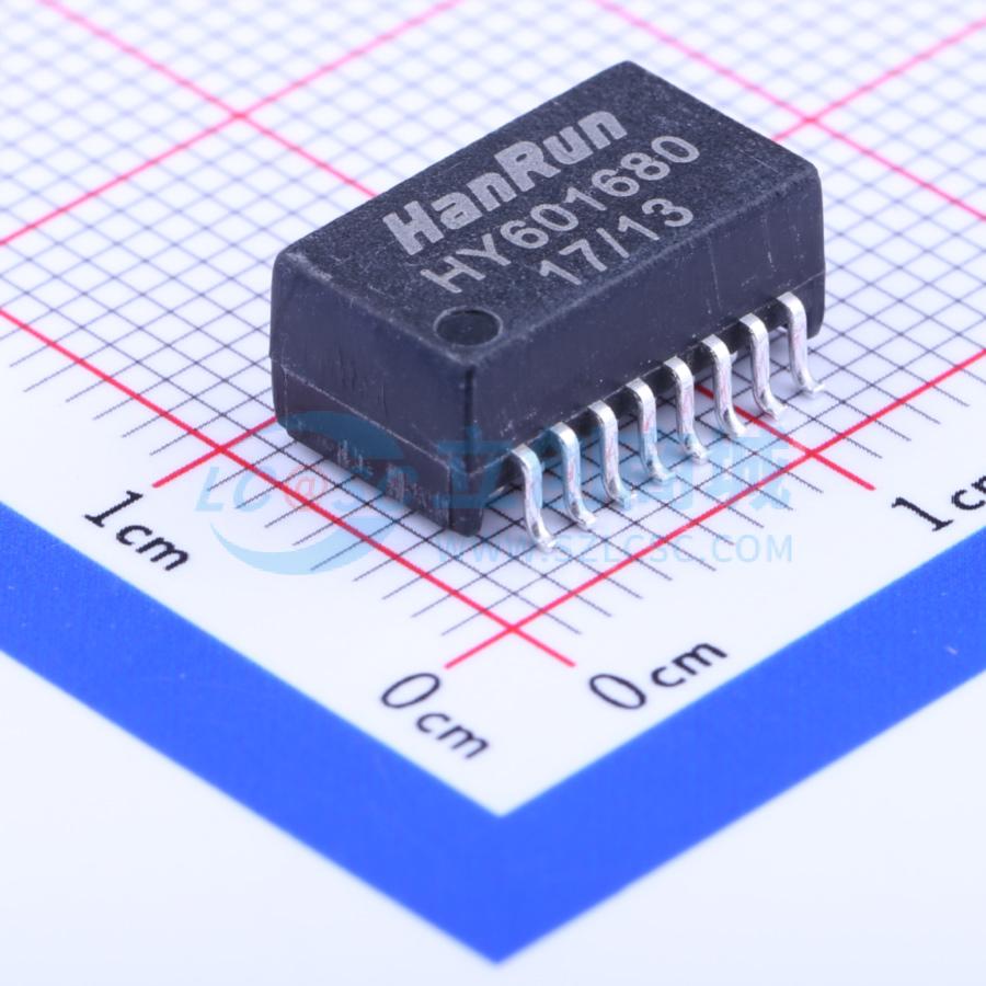 Biến Áp Mạng Ethernet HY601680 HANRUN SMD-16P,12.7x7.2mm 1:1 10/100 Base-T - Techcore Việt Nam
