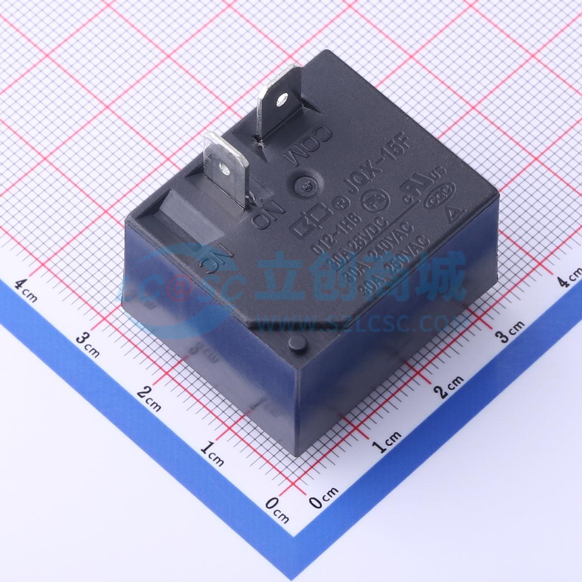 Rơ-le công suất JQX-15F/012-1H6(30A) BC 12V THT,32.6x27.7mm - Techcore Việt Nam