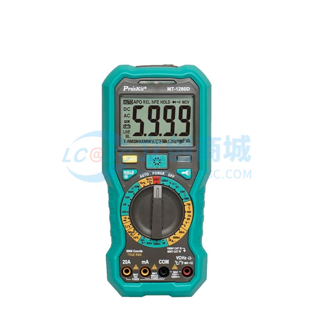 Đồng hồ vạn năng MT-1280D-C Pro'sKit NCV Kiểm tra diode - Techcore Việt Nam