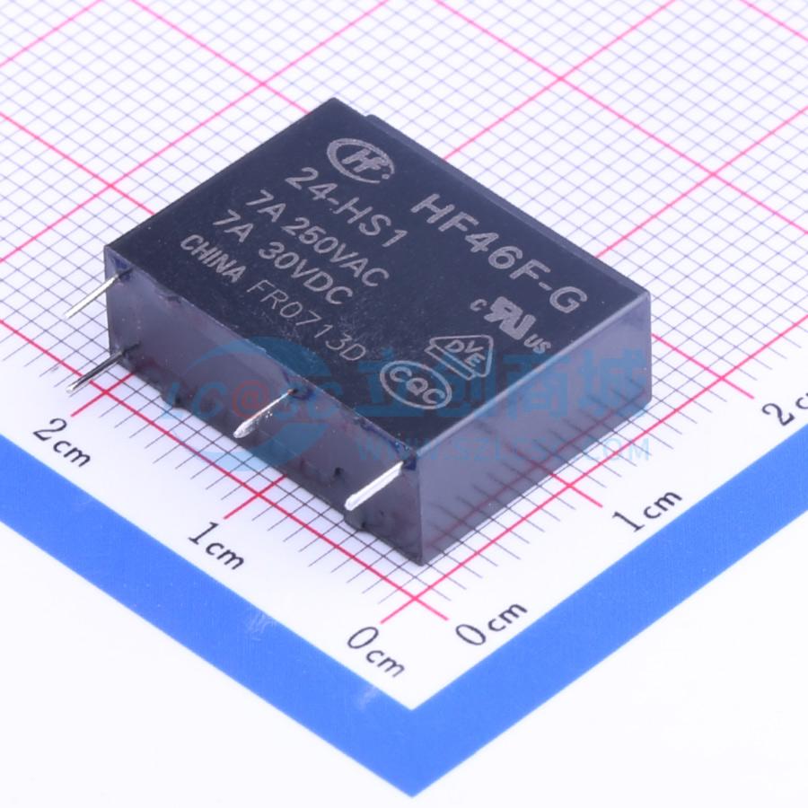 Rơ-le công suất HF46F-G/24-HS1 HF THT,20.5x7mm - Techcore Việt Nam