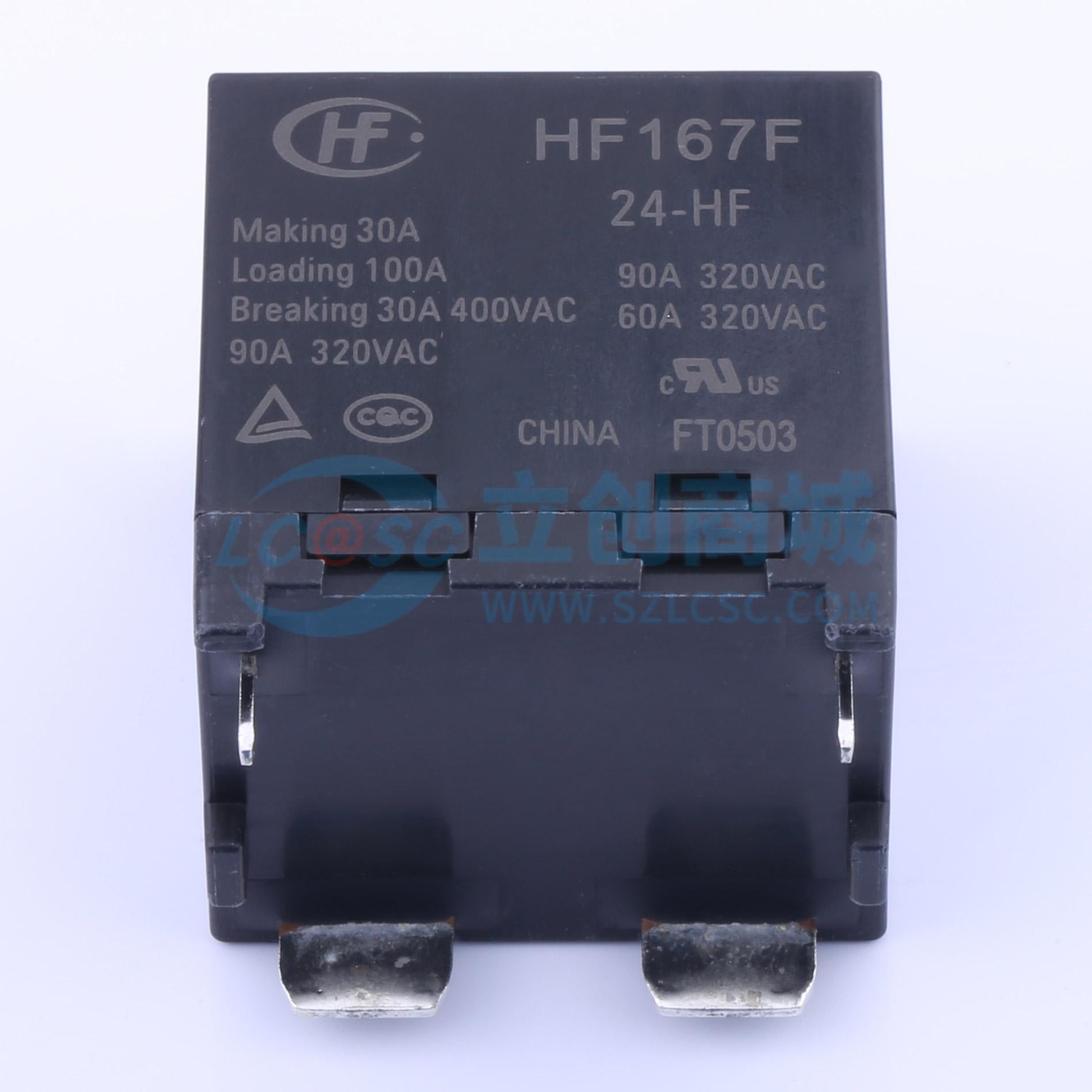 Rơ-le công suất HF167F/24-HF HF 24V THT,38x33mm - Techcore Việt Nam
