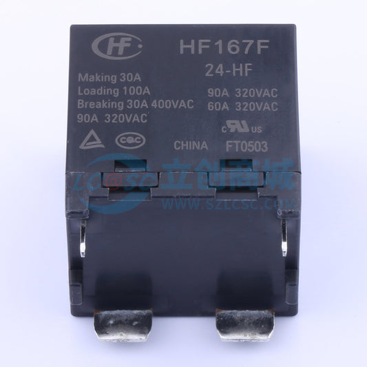 Rơ-le công suất HF167F/24-HF HF 24V THT,38x33mm - Techcore Việt Nam