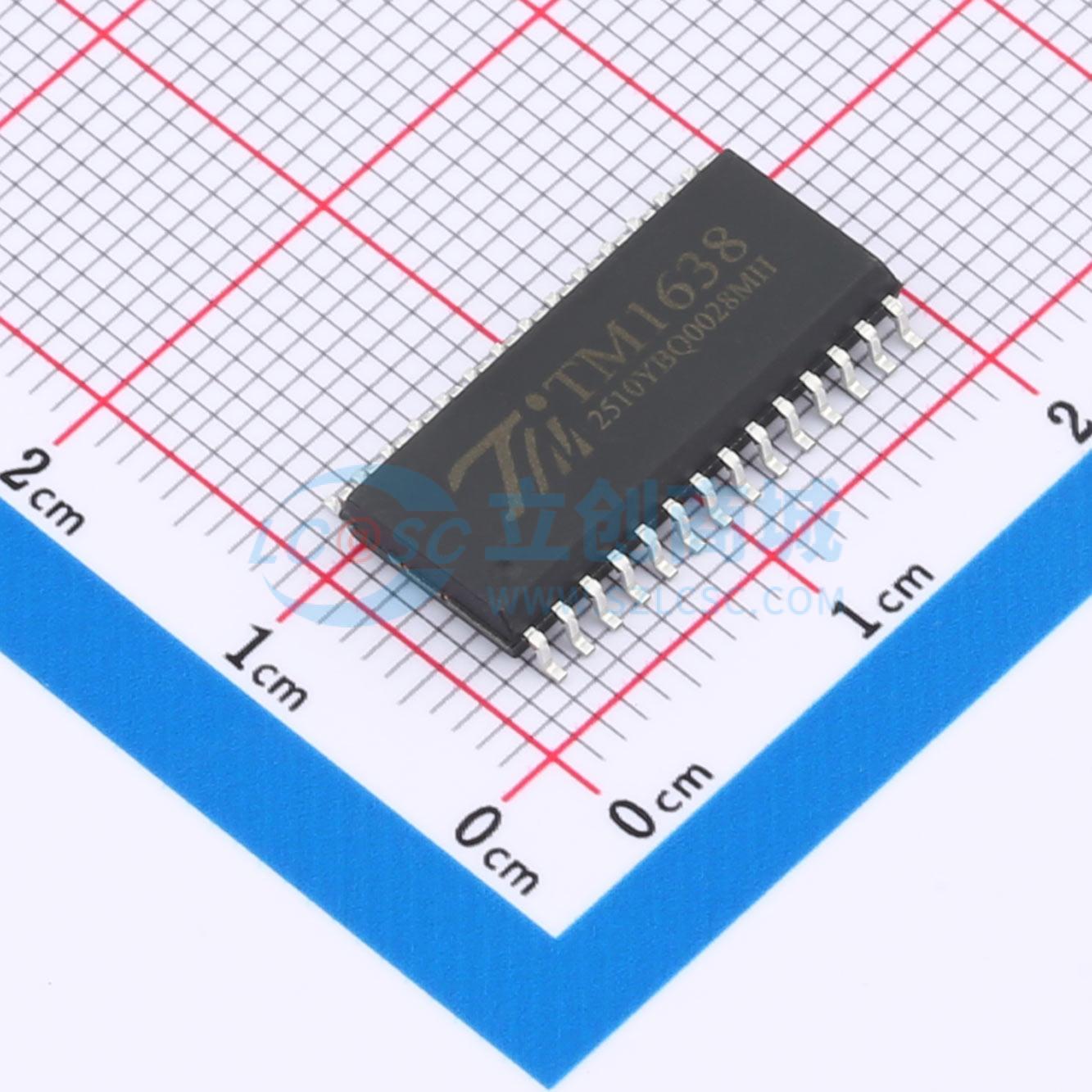 IC điều khiển LED 7 đoạn TM1638 TM SOIC-28-300mil 1V - Techcore Việt Nam