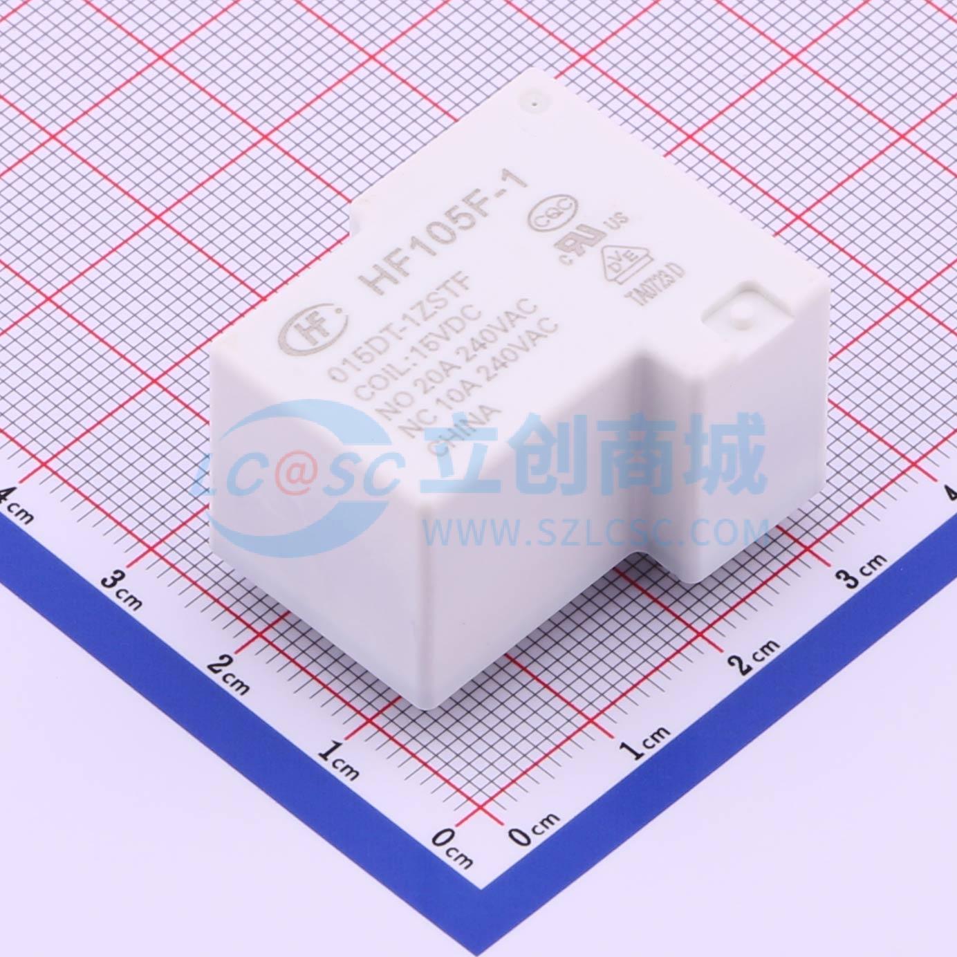 Rơ-le công suất HF105F-1/015DT-1ZSTF HF 15V THT,32.3x27.1mm - Techcore Việt Nam