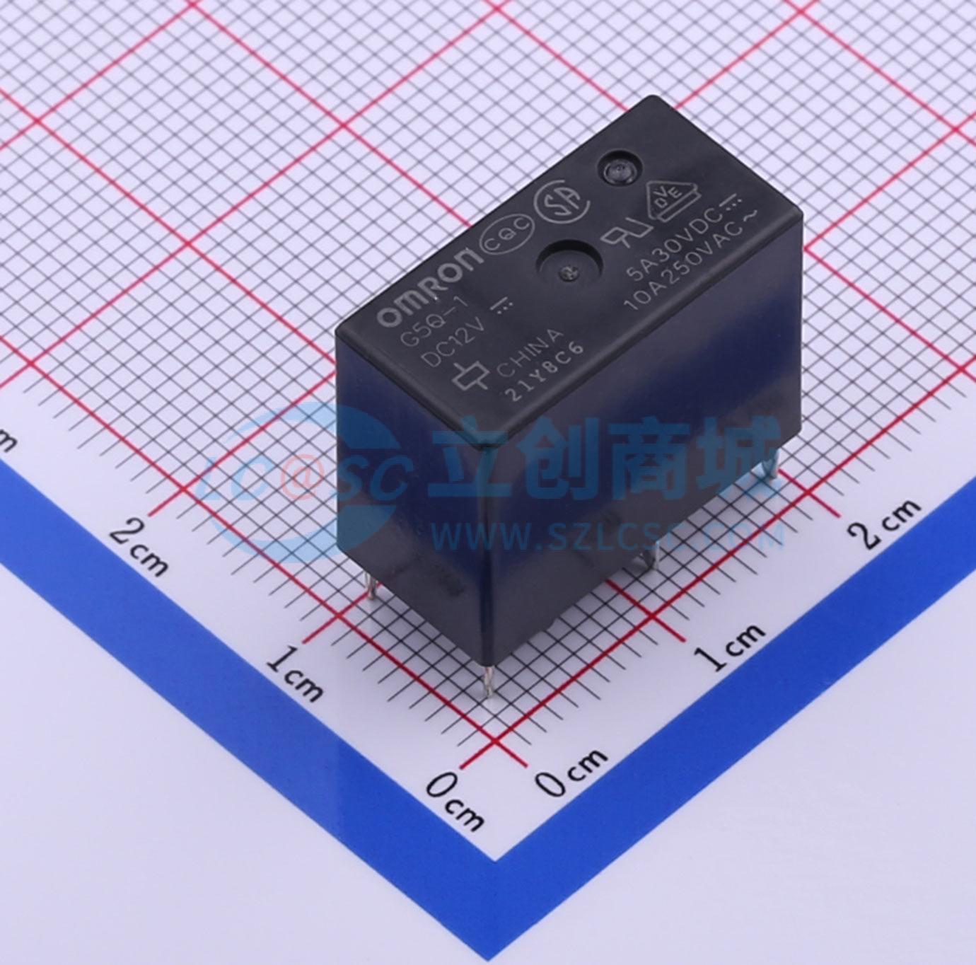 Rơ-le công suất G5Q-1 DC12 OMRON THT,20x10mm - Techcore Việt Nam