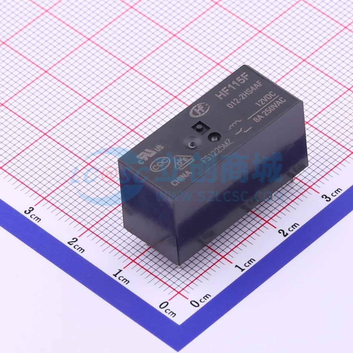 Rơ-le điện tử HF115F/012-2HS4AF HF DIP,29x12.7mm - Techcore Việt Nam