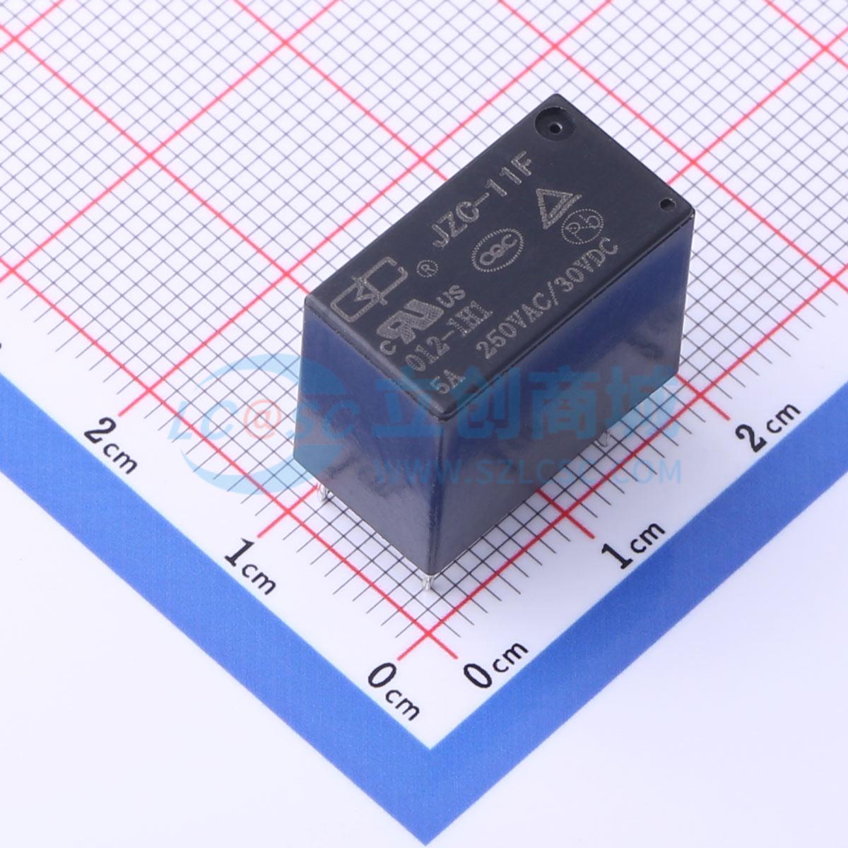 Rơ-le điện tử JZC-11F/012-1H1(5A) BC 12V THT,18.2x10mm - Techcore Việt Nam
