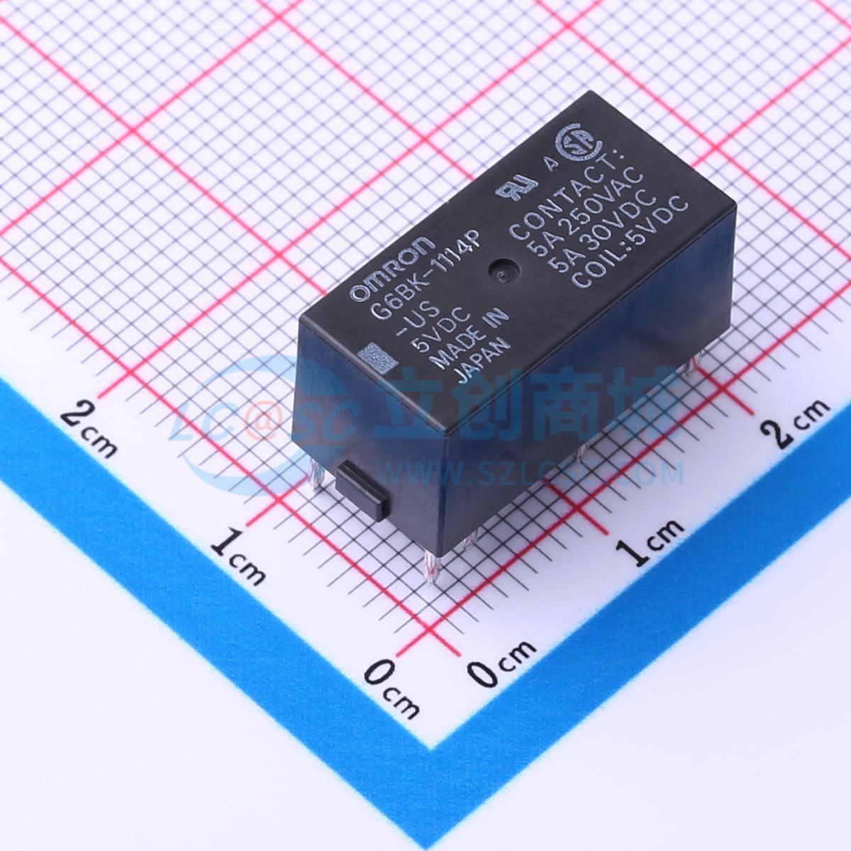 Rơ-le công suất G6BK-1114P-US DC5 OMRON 5V THT,19.9x9.8mm - Techcore Việt Nam