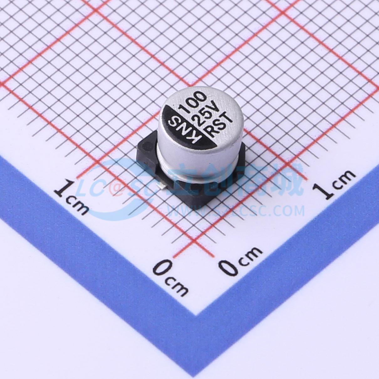 Linh kiện điện tử RST100UF25V004 KNSCHA SMD,D6.3xL5.4mm - Techcore Việt Nam