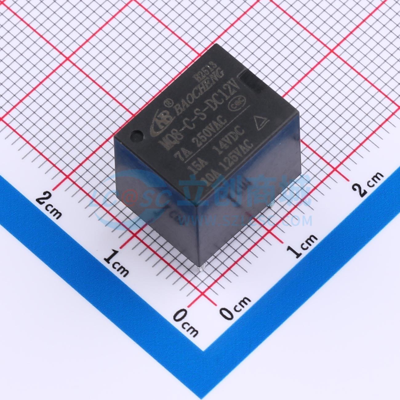 Rơ-le điện tử MQ8-C-S-DC12V 0.6W 7A NBC 12V THT - Techcore Việt Nam