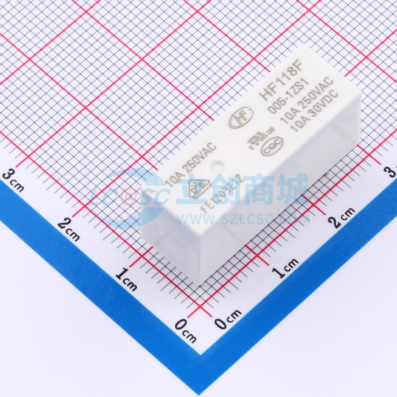 Rơ-le điện tử HF118F/005-1ZS1 HF 5V THT,28.5x10.1mm - Techcore Việt Nam