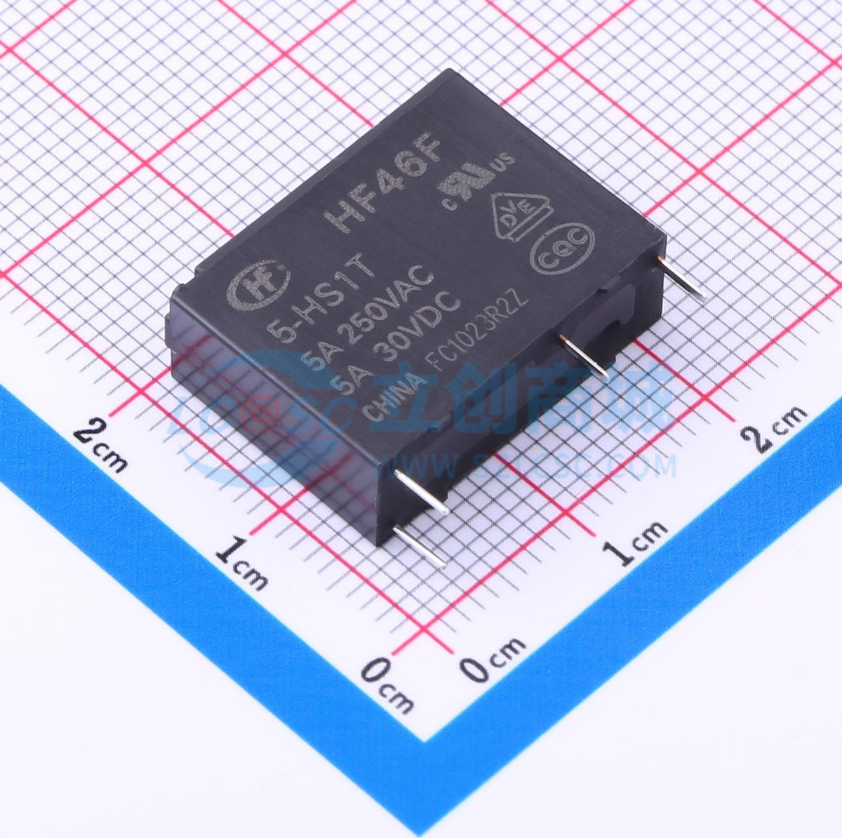 Rơ-le công suất HF46F/5-HS1T HF 5V THT,20.5x7mm - Techcore Việt Nam