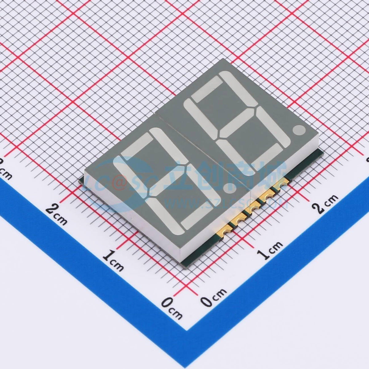 LED 7 đoạn GS5625AW-G Guangcai Display SMD,25x19mm Anode chung - Techcore Việt Nam