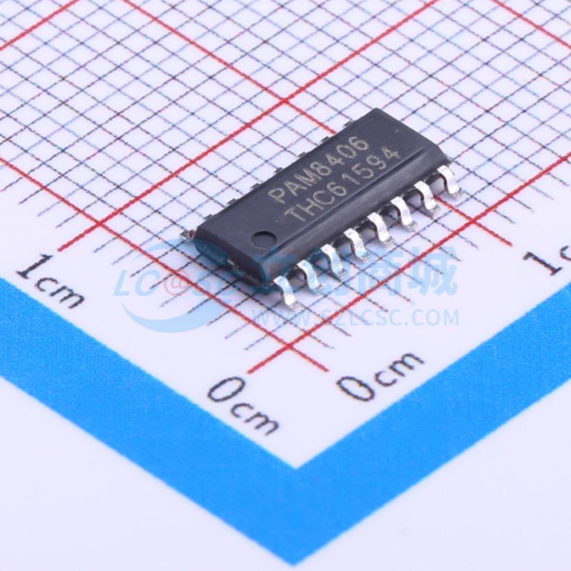 IC Khuếch Đại Công Suất Âm Thanh PAM8406DR Diodes Incorporated SOIC-16 2 kênh 5 W × 2 @ 2Ω - Techcore Việt Nam