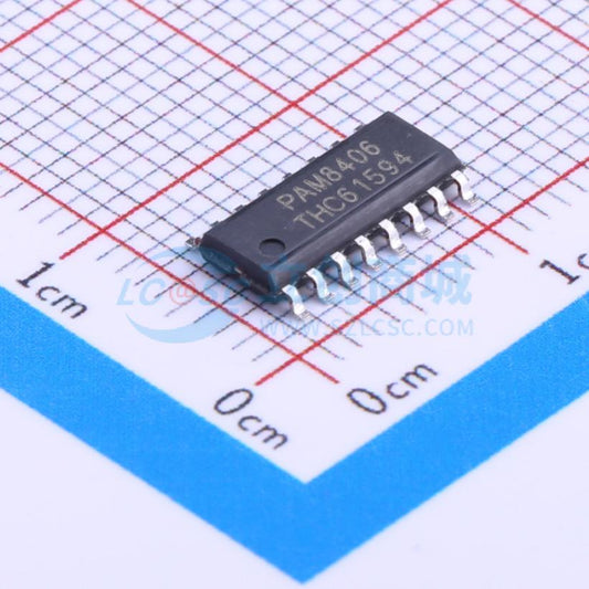 IC Khuếch Đại Công Suất Âm Thanh PAM8406DR Diodes Incorporated SOIC-16 2 kênh 5 W × 2 @ 2Ω - Techcore Việt Nam