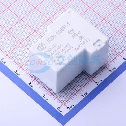 Rơ-le công suất JQX-105F-1/024D-1ZS HF 24V THT,32.3x27.1mm - Techcore Việt Nam