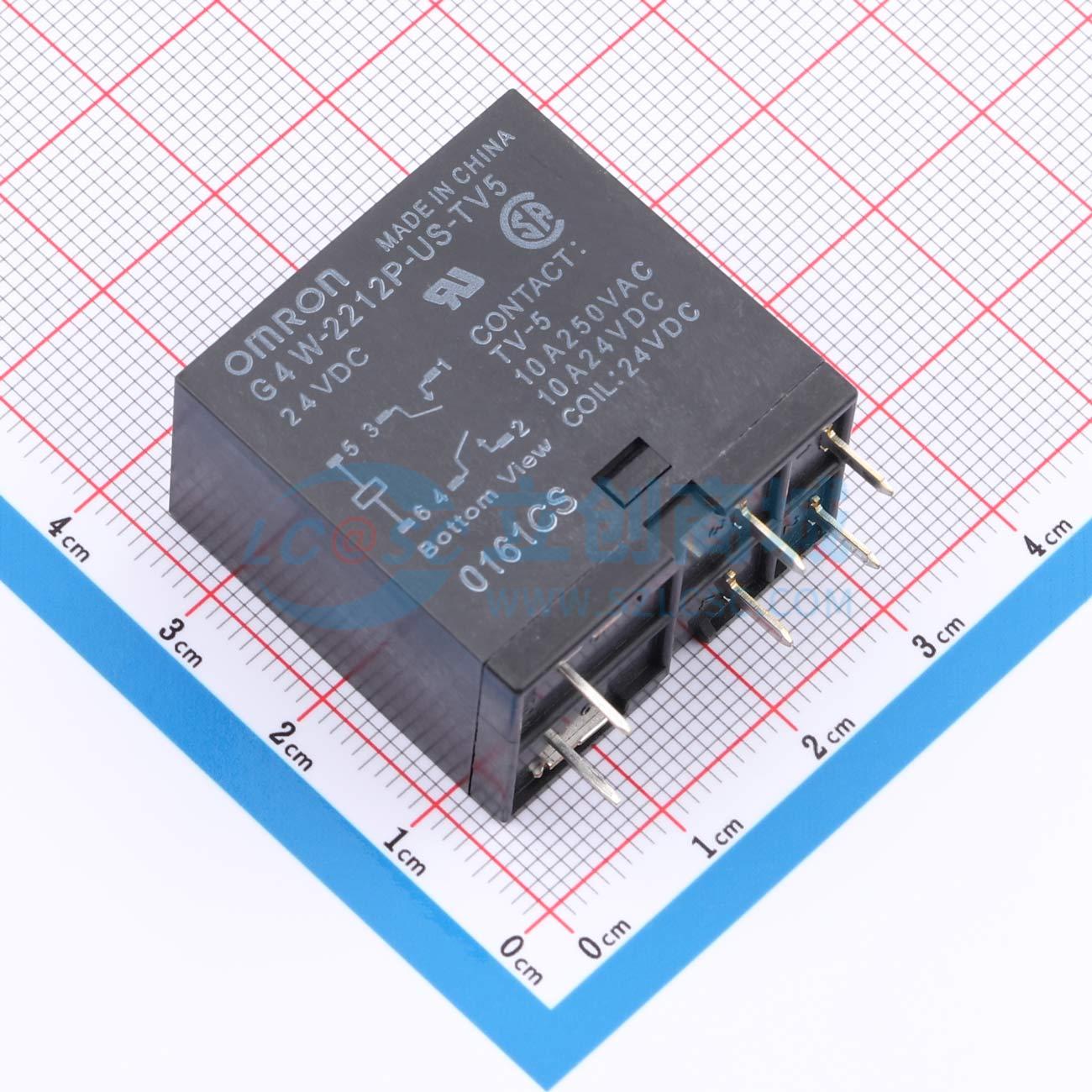 Rơ-le công suất G4W-2212P-US-TV5 24VDC OMRON 24V THT,30.5x19.5mm - Techcore Việt Nam