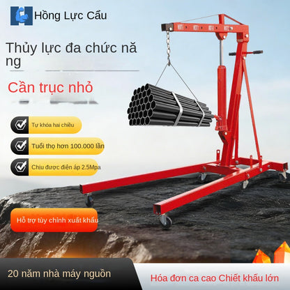 Cẩu Thủy Lực Mini 2–3 Tấn – Gấp Gọn Hoặc Cố Định