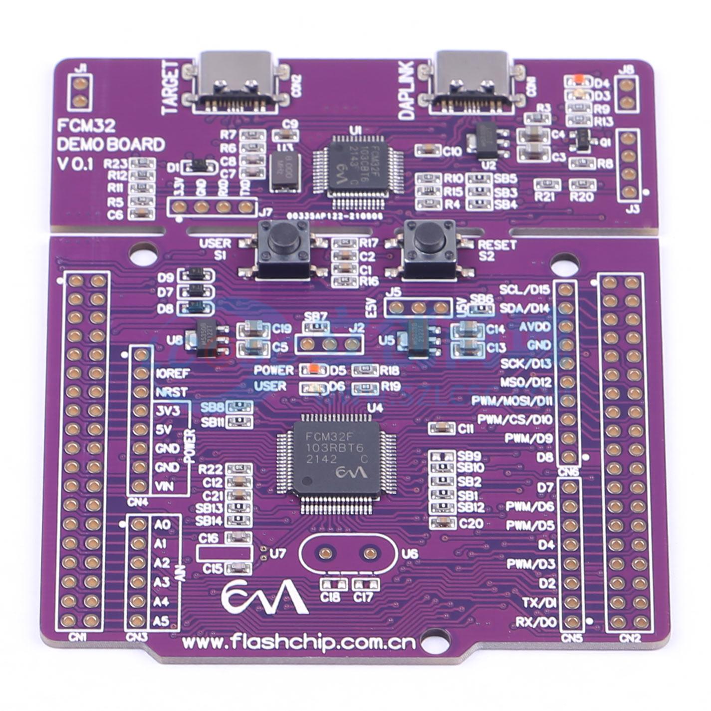 Bo mạch phát triển FCM32F103RBT6 1 - Techcore Việt Nam