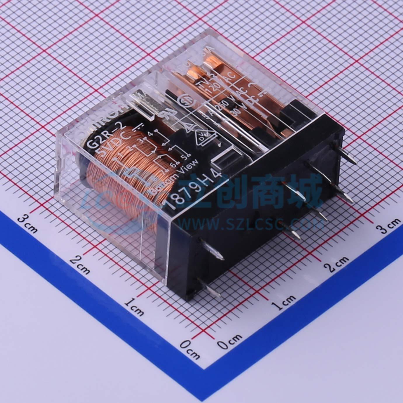 Rơ-le điện tử G2R-2-DC5 OMRON 5V DIP,28.8x12.7mm - Techcore Việt Nam
