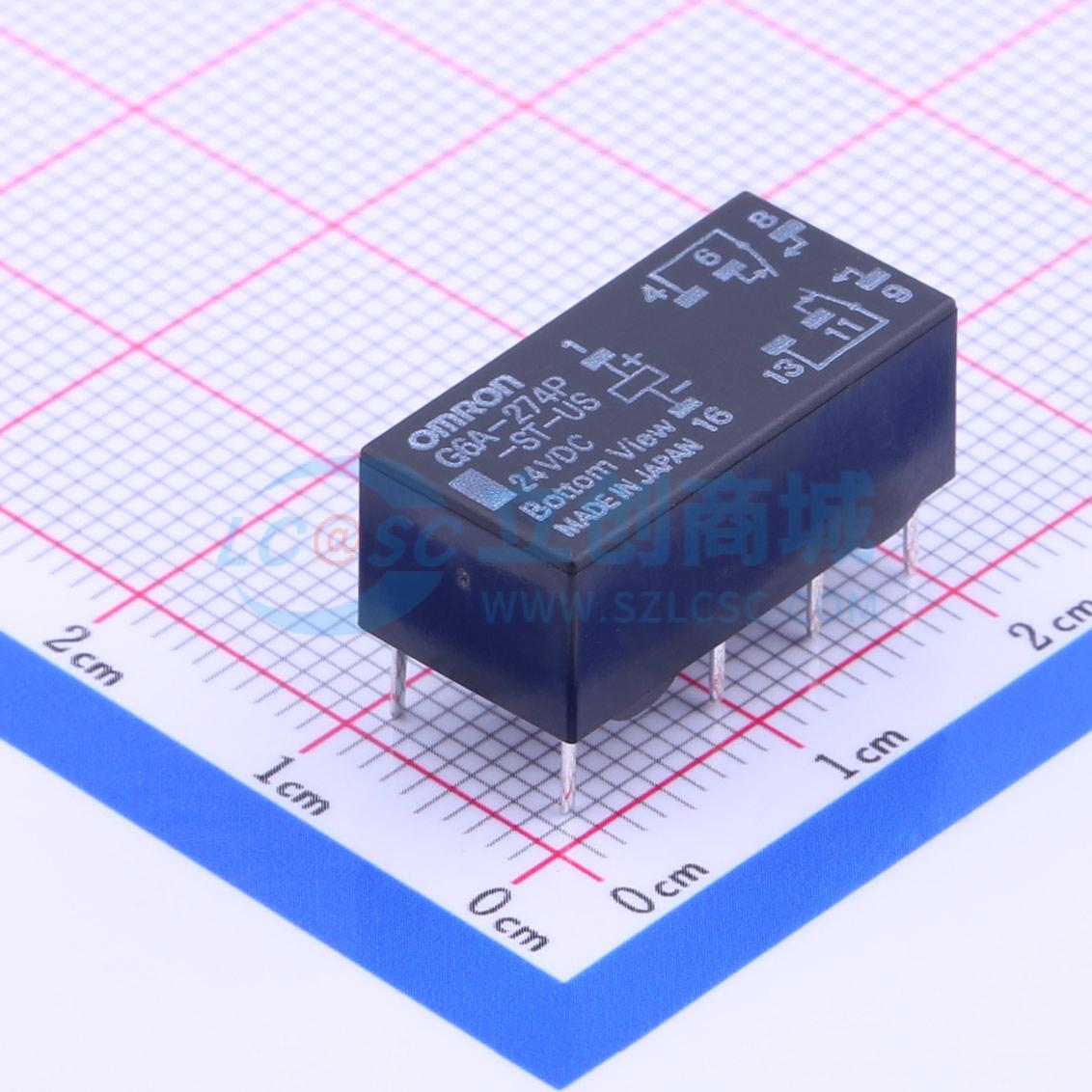 Rơ-le điện tử G6A-274P-ST-US-DC24 OMRON 24V DIP,20.2x10.1mm - Techcore Việt Nam