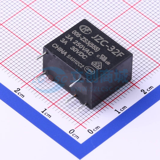 Rơ-le công suất JZC-32F/005-ZS3(555) HF 5V THT,18.4x10.2mm - Techcore Việt Nam