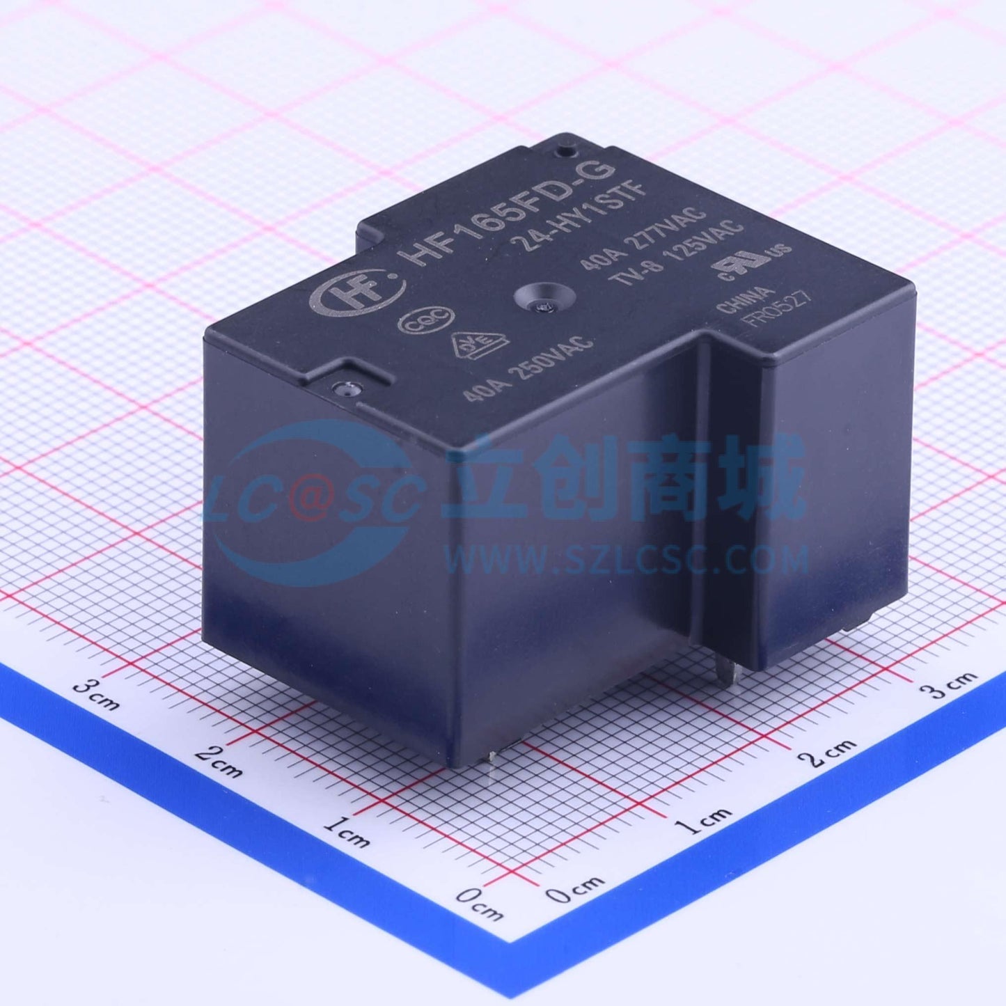Rơ-le công suất HF165FD-G/24-HY1STF HF THT,32.2x27.5mm - Techcore Việt Nam