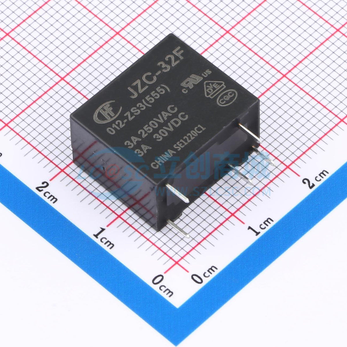Rơ-le công suất JZC-32F/012-ZS3(555) HF 12V THT,18.4x10.2mm - Techcore Việt Nam