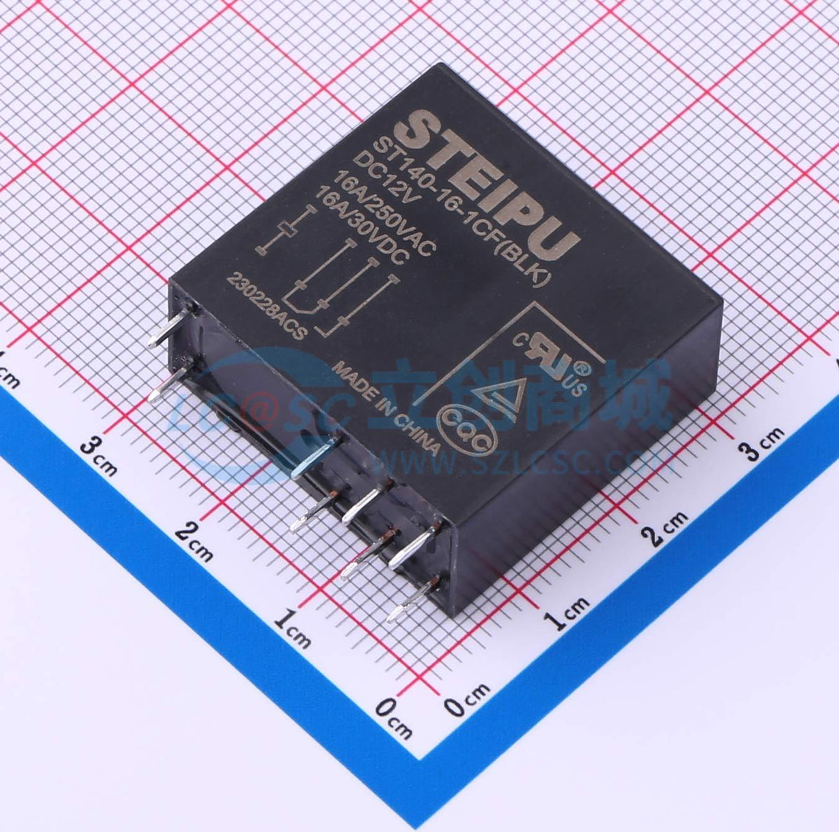 Rơ-le điện tử ST140-16-1CF(BLK)/DC12V STEIPU 12V THT - Techcore Việt Nam