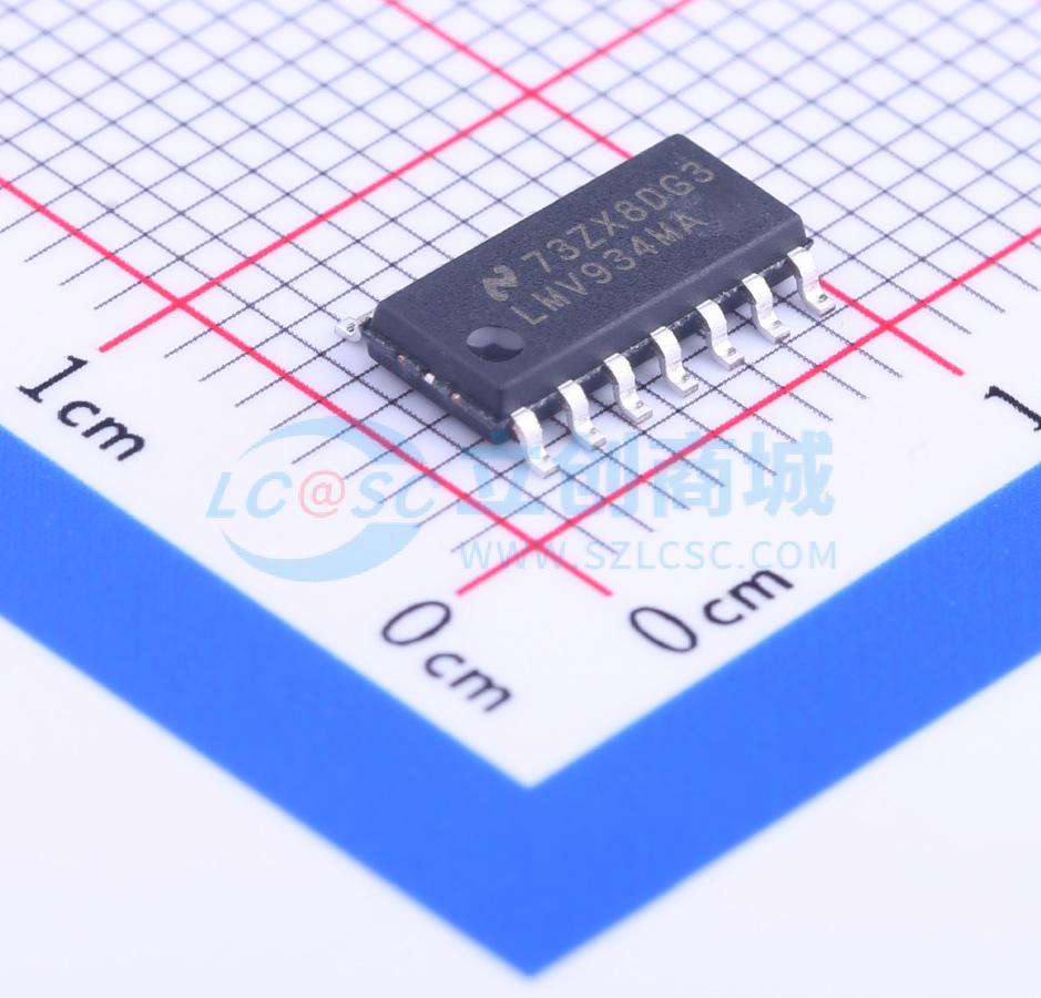 IC Khuếch Đại Thuật Toán LMV934MAX/NOPB Texas Instruments SOIC-14 4 kênh Rail-to-Rail 5.5 V 1.4 MHz - Techcore Việt Nam