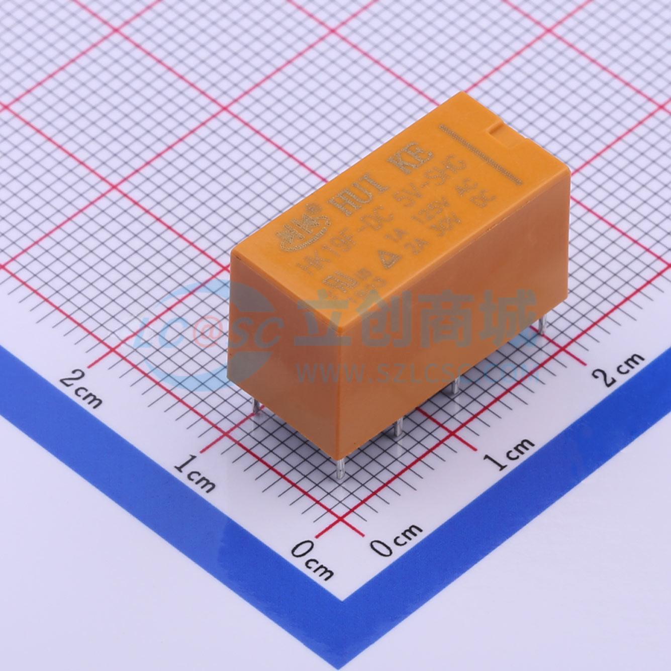 Rơ-le công suất HK19F-DC5V-SHG（Y) HUIKE 5V DIP,20.2x10mm - Techcore Việt Nam