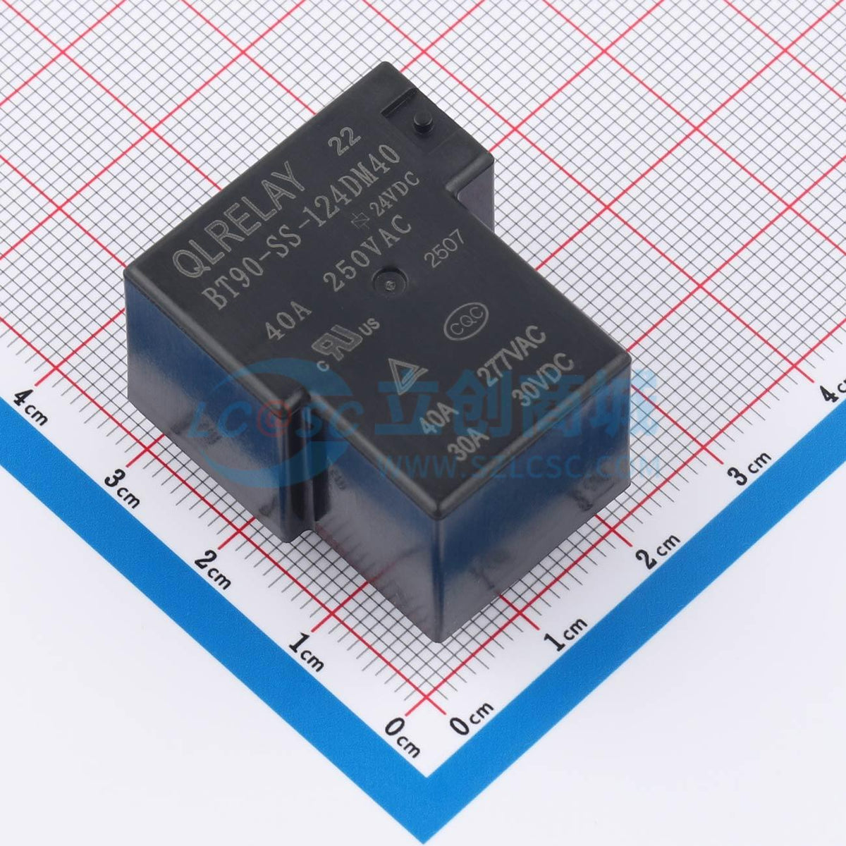 Rơ-le công suất BT90-SS-124DM40 QLRELAY 12V THT,31.5x27.4mm - Techcore Việt Nam