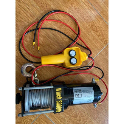 Tời điện 12v ắc quy 3000IBS(lực kéo 1360kg, lực nâng dưới 100kg)