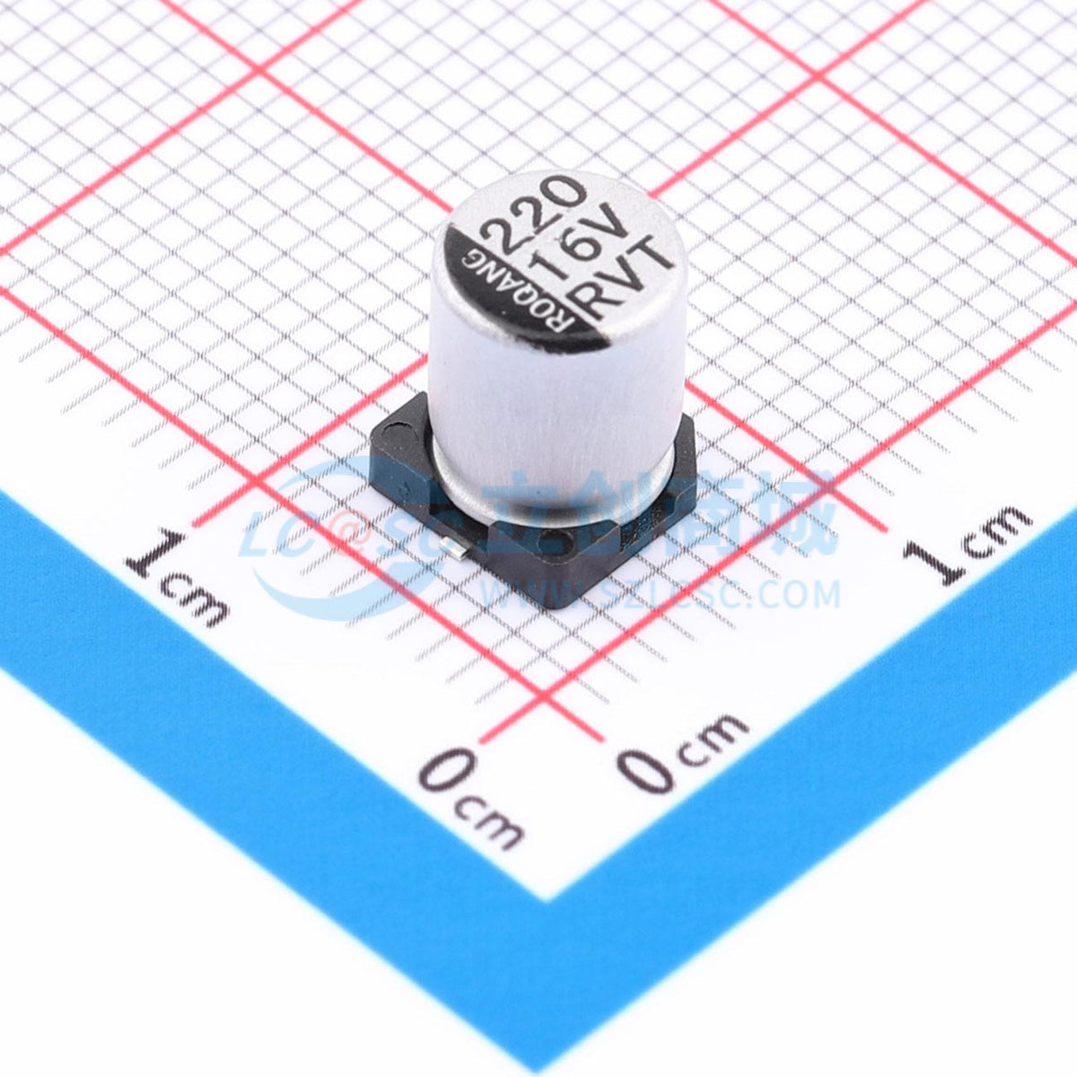 Linh kiện điện tử RVT1C221M0607 ROQANG SMD,D6.3xL7.7mm - Techcore Việt Nam